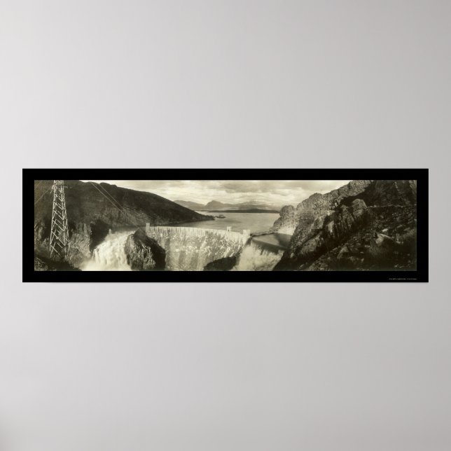 Póster Roosevelt Dam Overflow Foto 1916 (Frente)