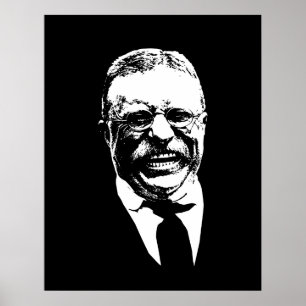 Poster Roosevelt ursinho — Preto e Branco
