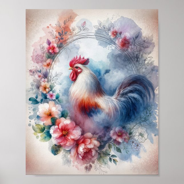 Poster Rooster no Wreath Digital (Frente)