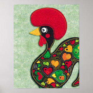 Poster Rooster of Portugal