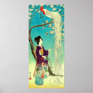 Poster Rooster Onaga-dori Kasamatsu Shiro