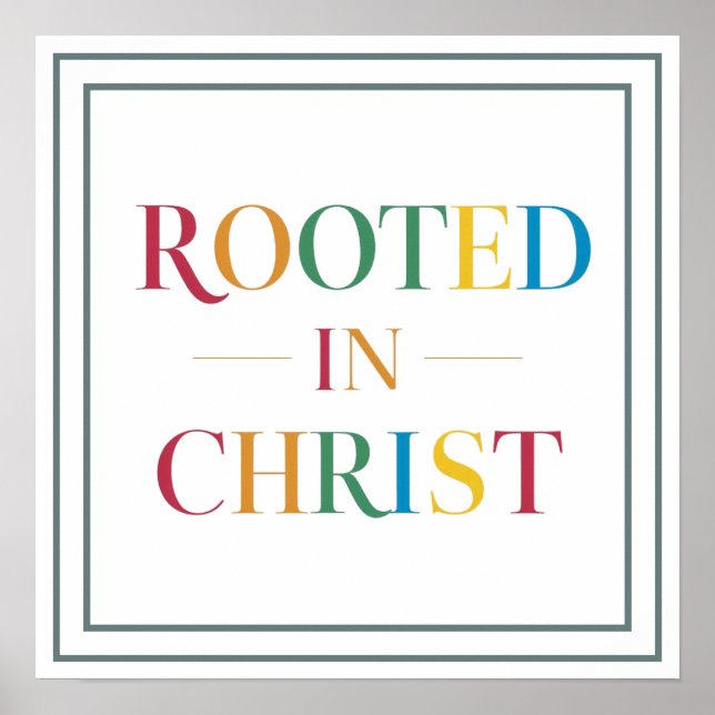 Poster Rooted In Christ Bold Modern Foundation (Frente)