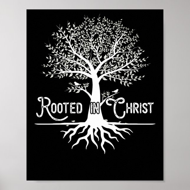 Poster Rooted in Christ Christian Faith and Love in God (Frente)