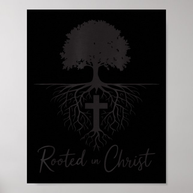 Poster Rooted In Christ Christian Kids Mens God Son Broth (Frente)