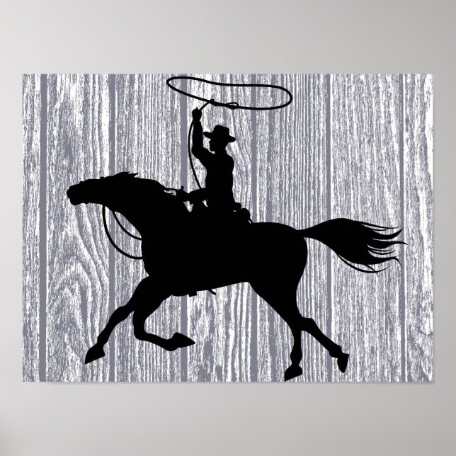 Poster Roping Cowboy (Frente)