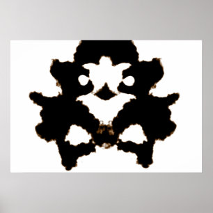 Póster Rorschach Test of an Ink Blot Card