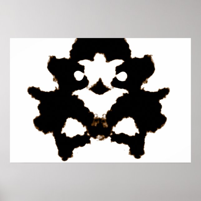 Póster Rorschach Test of an Ink Blot Card (Frente)