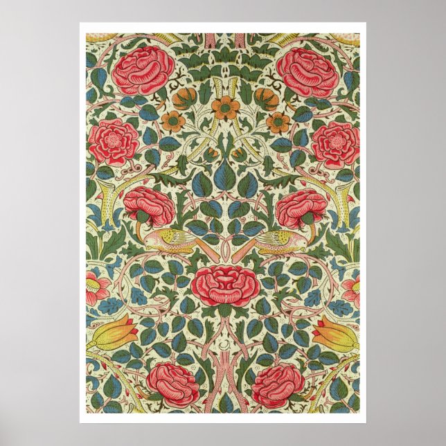 Póster "Rosa", 1883 (algodão impresso) (Frente)