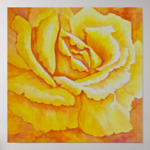 Poster Rosa amarelo