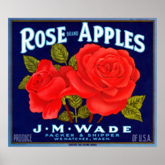 Póster Rosa Apples Wenatchee Washington