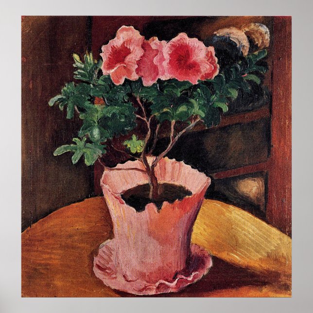 Póster Rosa Azaleas por August Macke (Frente)