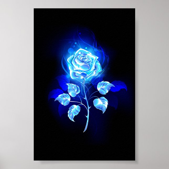 Poster Rosa Azul Ardente (Frente)