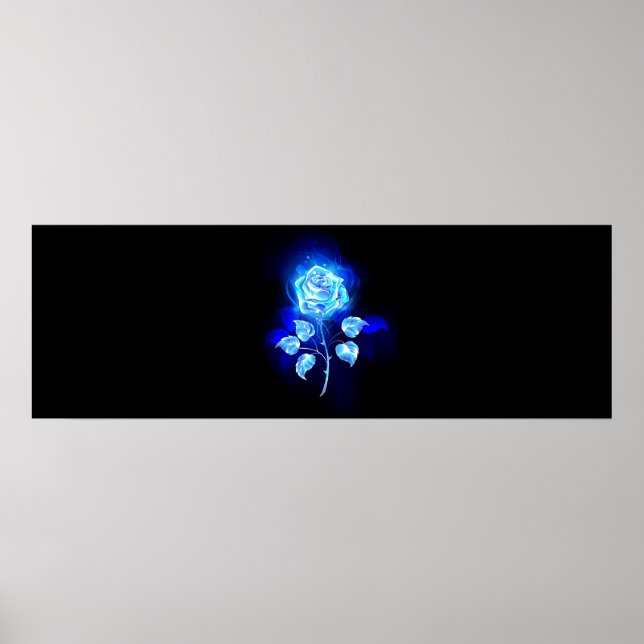 Poster Rosa Azul Ardente (Frente)