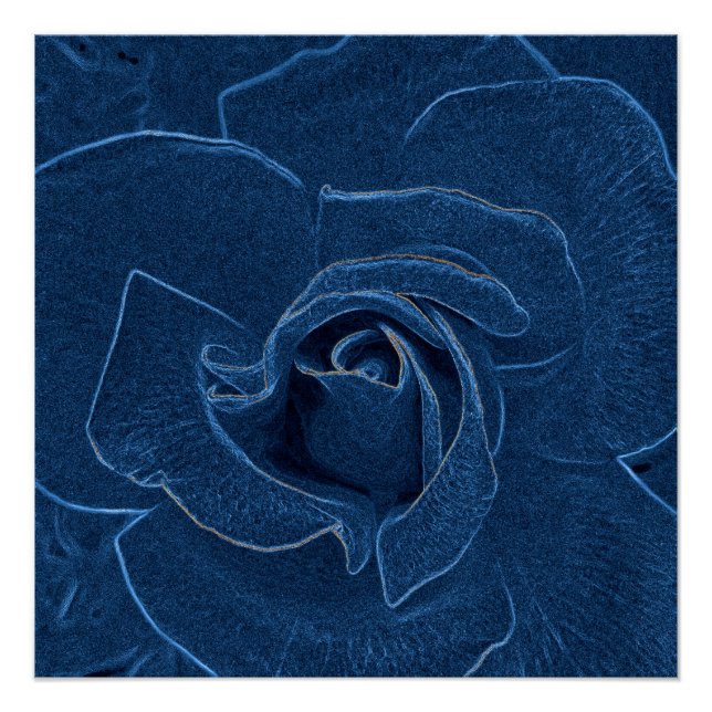 Póster rosa azul veludo (Frente)