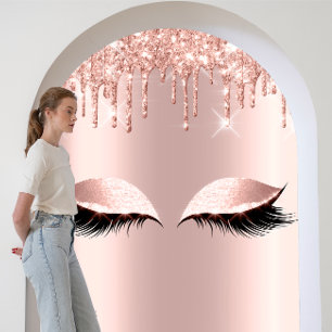 Poster Rosa Blush Glitter Drives Eyelashes Makeup Beauty