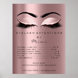 Poster Rosa Blush Pink Makeup Eyes Preços de Traços