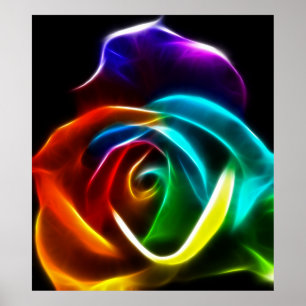 Poster Rosa bonito do No3 das cores
