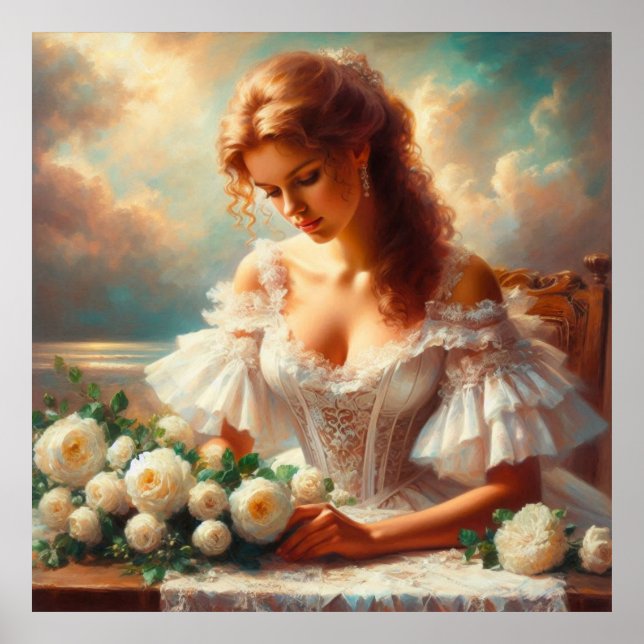 Poster Rosa branca (Frente)