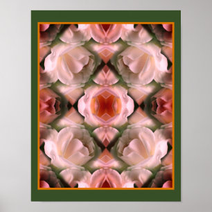 Poster Rosa Branca, Abstrato, Arte Inclinada
