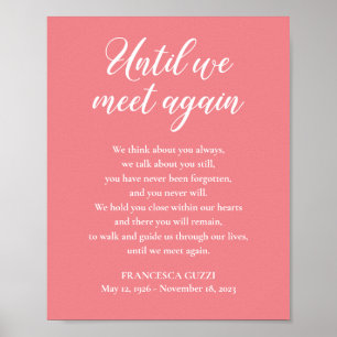 Poster Rosa Corado Até Nos Encontrarmos Novamente Poema M