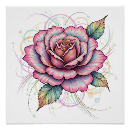 Póster Rosa Cósmica