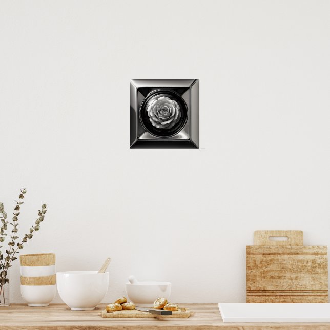Poster Rosa Cromada (Cozinha)