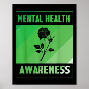 Poster Rosa de Consciência da Saúde Mental