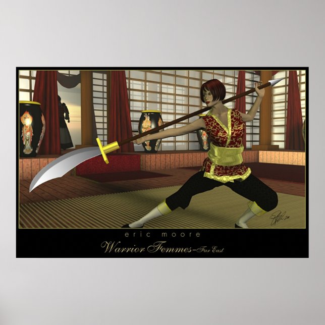 Póster Rosa de dança Qwan do gatinho Su (Frente)