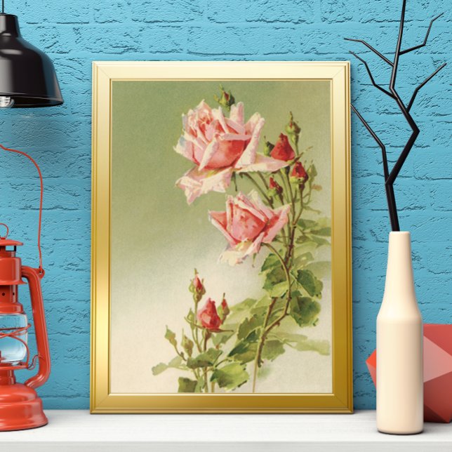 Póster Rosa de Jardim Vitoriano Rosa Dia de os namorados  (Criador carregado)