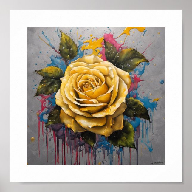 Poster Rosa de lua amarela (Frente)