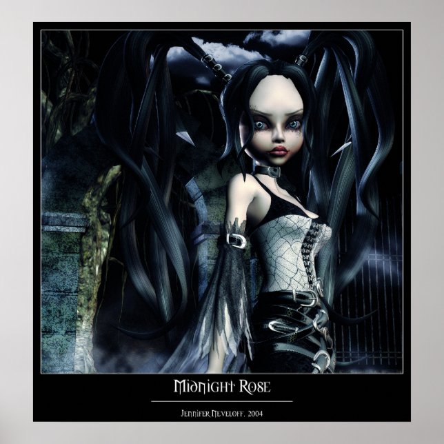 Póster Rosa de meia-noite (Frente)