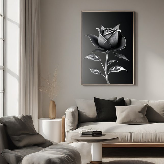 Poster Rosa de Prata Eterna (Criador carregado)