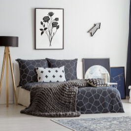 Poster Rosa de tinta minimalista com arte palorística a p