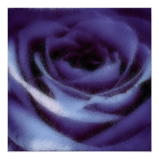 Póster Rosa de vidro de Lavanda suave (Frente)
