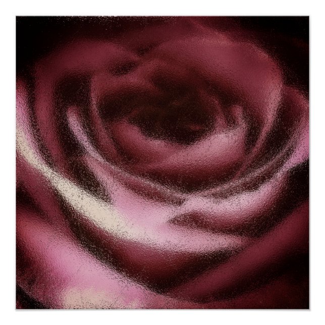 Póster Rosa de vidro rosa macio (Frente)