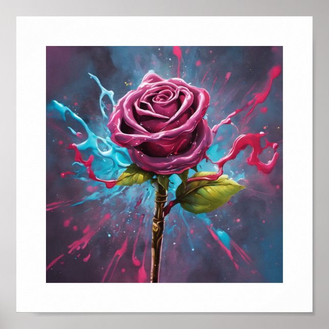 Poster Rosa de Wand Rosa (Frente)