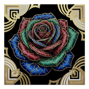 Póster Rosa Deco
