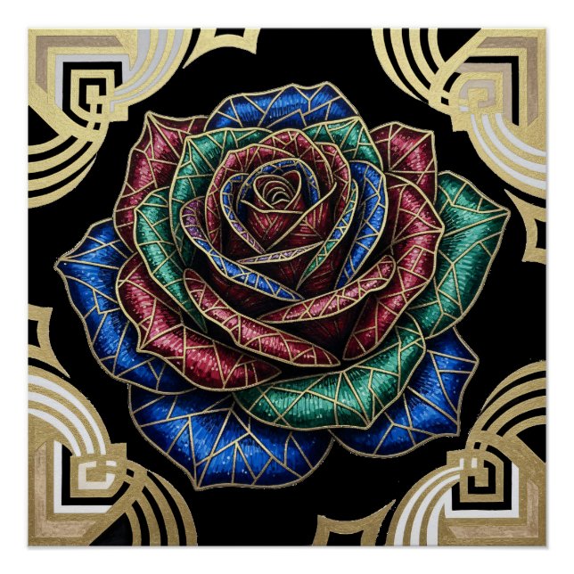 Póster Rosa Deco (Frente)