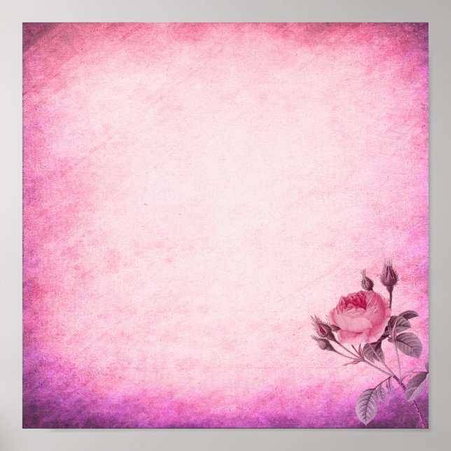 Poster Rosa dia de os namorados (Frente)