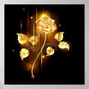 Poster Rosa do ouro ( rosa dourado )
