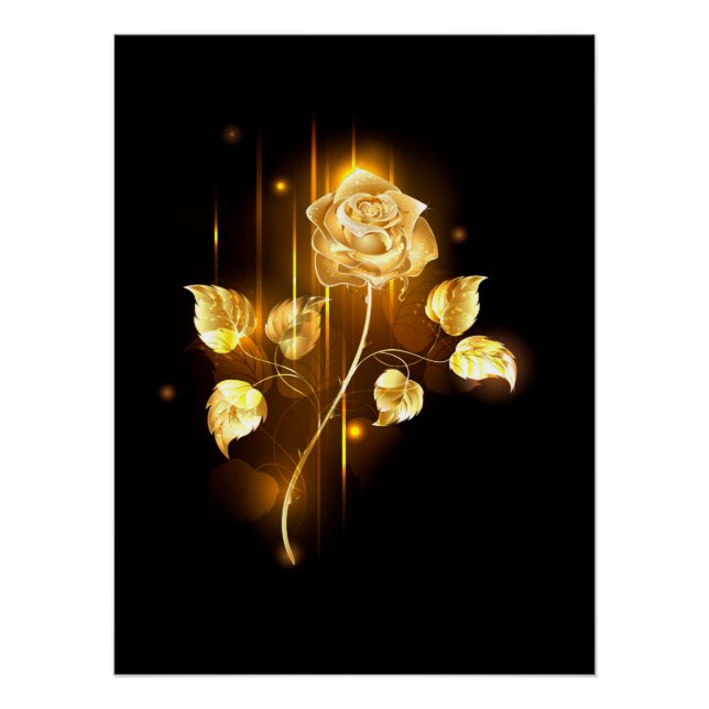 Póster rosa do ouro ( rosa dourado ) (Frente)