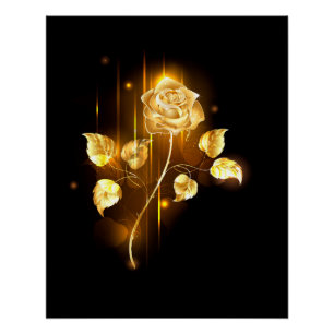 Póster rosa do ouro ( rosa dourado )