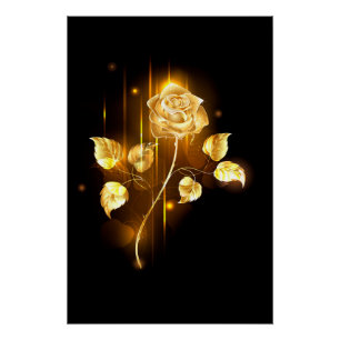 Póster Rosa do ouro ( rosa dourado )