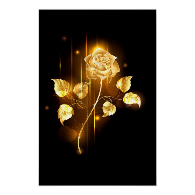 Póster rosa do ouro ( rosa dourado ) (Frente)