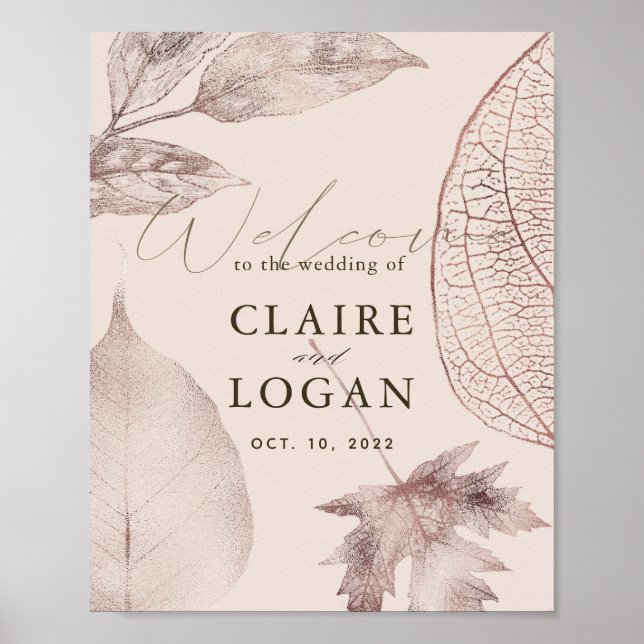 Poster Rosa Dourado deixa beige rosa bem-vindo (Frente)