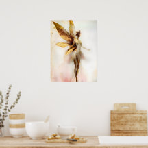 Poster rosa DOURADO FAIRY