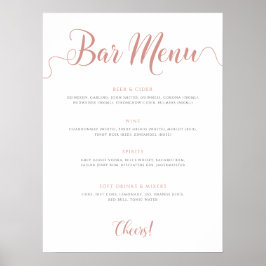 Poster Rosa Dourado Menu Bar