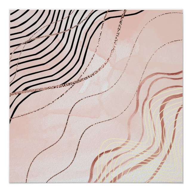 Póster Rosa-Dourado-rosa-menina-branca-boêmia (Frente)