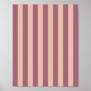 Poster Rosa Dusty Striped