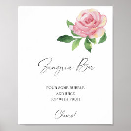 Poster Rosa elegante - bar sangria